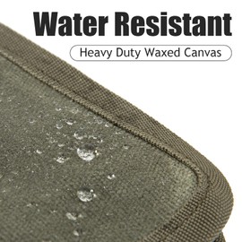 Notebook Cover- Used For Field Notes Notebooks, Pocket Notebook 5" x 8", Diary Cover With Zipper Pen Holder,Cover Waxed Canvas (Army Green, 5" x 8")