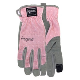 Watson Gloves' Homegrown Uptown Girl Sustainable Gardening Gloves - Wavy Polyurethane Palm, Recycled Spandex, Touchscreen (Medium, 111)