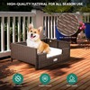 YITAHOME Rattan Dog Sofa Bed with Cushion,Wicker Pet Bed Sofa
