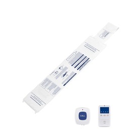 VEVOR Early Alert Bed Alarm System, Wireless Bed Sensor Pad with Call Button & Pager, Pre-Alert Safety Bed Alarms and Fall Prevention for Elderly, Dementia Patients, and Adults (10 x 35-inch)