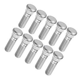 VekAuto 10 Pcs Compatible for Infiniti Compatible for Nissan Compatible for SUZUKI, No.4322270T00/4322221B00 Chrome Steel Silver Tone Wheel Bolt Lug Stud