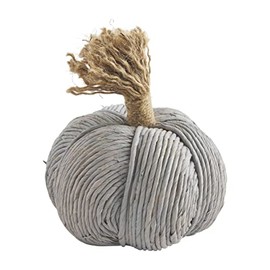 Mud Pie Corn Husk Rope Pumpkin, Medium Table Sitters