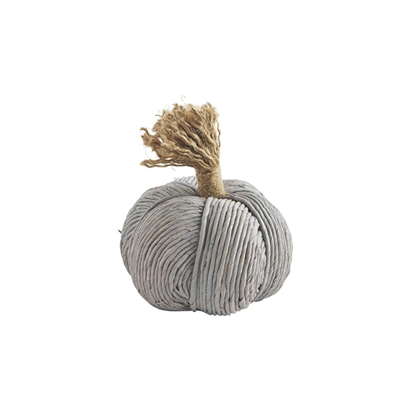 Mud Pie Corn Husk Rope Pumpkin, Medium Table Sitters