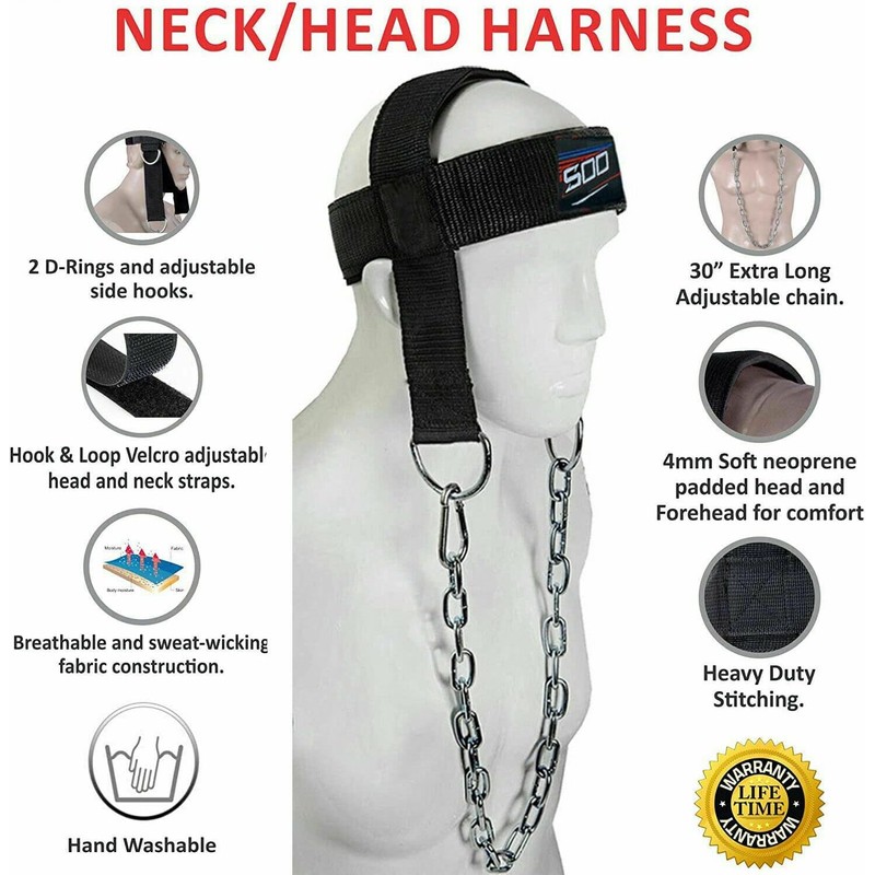 Trainer Neck Harness Weight Lifting Training, Head Harness Exerciser, Body