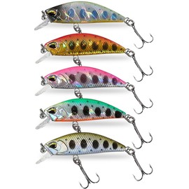 Night Army Mountain Stream Lure, Trout, Minnow, Set of 5, 1.5 inches (3.8 cm), 0.1 oz (3.1 g), Sinking Type, Iwana Yamame, Rainbow Trout, 0.1 oz (3.1 g)