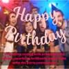 Oeyliz Happy Birthday Banner Sign Glitter Birthday Garland Wall Door