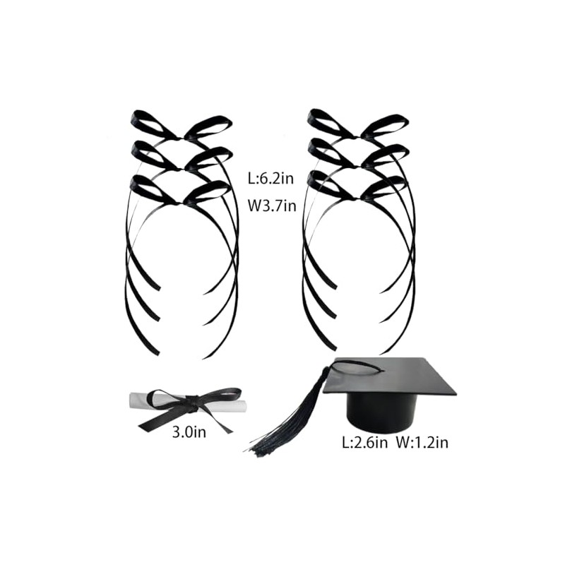 Congrats Bows Cake Toppers Class Of Cake Toppers with Black
