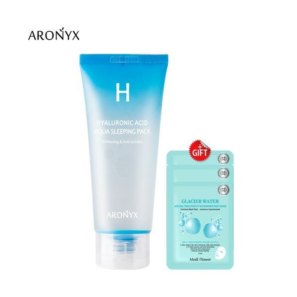 Aronix Hyaluronic Acid Aqua Sleeping Pack 100ml + 3 Mask Packs, None