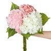 SITUMEIZI Hydrangea Pink Artificial Flower Fake Pink Flowers 21 Inch
