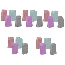 Ipetboom 5sets 4 Pairs Cotton Toe Separate Socks for Women Breathable Wear Resistant Low Cut Design Grey for Everyday Use with Flat Shoes and High Heels 4pairs*5