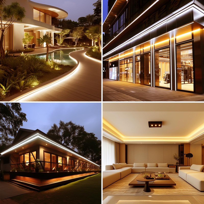 BENLUN AC 110V COB LED Strip Lights Outdoor Waterproof 65.6ft,
