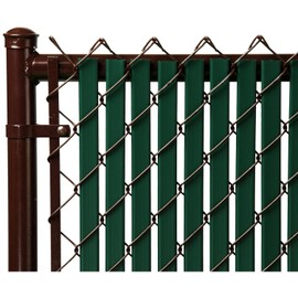 Double Wall Bottom Locking Privacy Slat for Chain Link Fence, 4ft, Green (Green, 4ft)