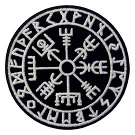 Glow in Dark Vegvisir Viking Compass Norse Rune Morale Tactical Embroidered Applique Iron On/Sew On Patch