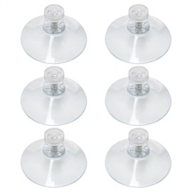 Lovelysp Clear PVC Sucker Pads Strong Adhesive Suction Holder Suction Cup Glass Suction Pads for Car Shade Cloth Glass Bathroom Wall Door Glass Window 6PCS