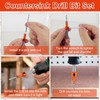 15Pcs Countersink Drill Bit Set Steel Tapered Drill Bits with