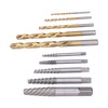 10Pcs Screw Extractor Drill Bit 4241 HSS Left Hand Damaged