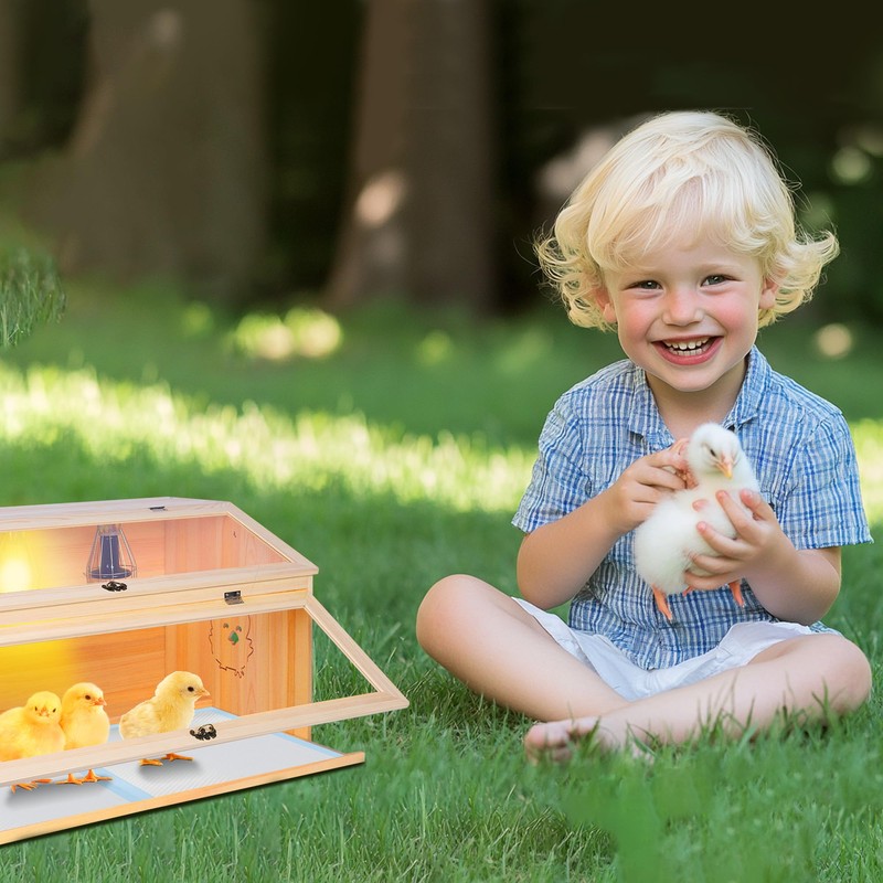 Brooder Box for Chicks, 32" Chicken Nesting Box with Heat