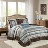 Madison Park Princeton Reversible Quilted Bedspread Set, Solid Reverse Summer