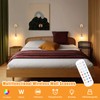 Shenmoyl Battery Operated Wall Sconce with Clear Tulip Shade Pattern