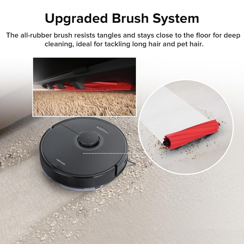 Rubber Main Brush Replacement for fit Roborock S7, S7+, S7