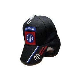 82nd Airborne All The Way Black Baseball Embroidered HAT USA Army Vet Cap