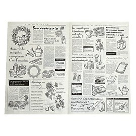 Slightly smaller French Newspaper Style Print Flower of the product or Gift, Gift Wrapping for French Scrolls, English Wrapping Paper 10 Sheets [No Brand Goods]