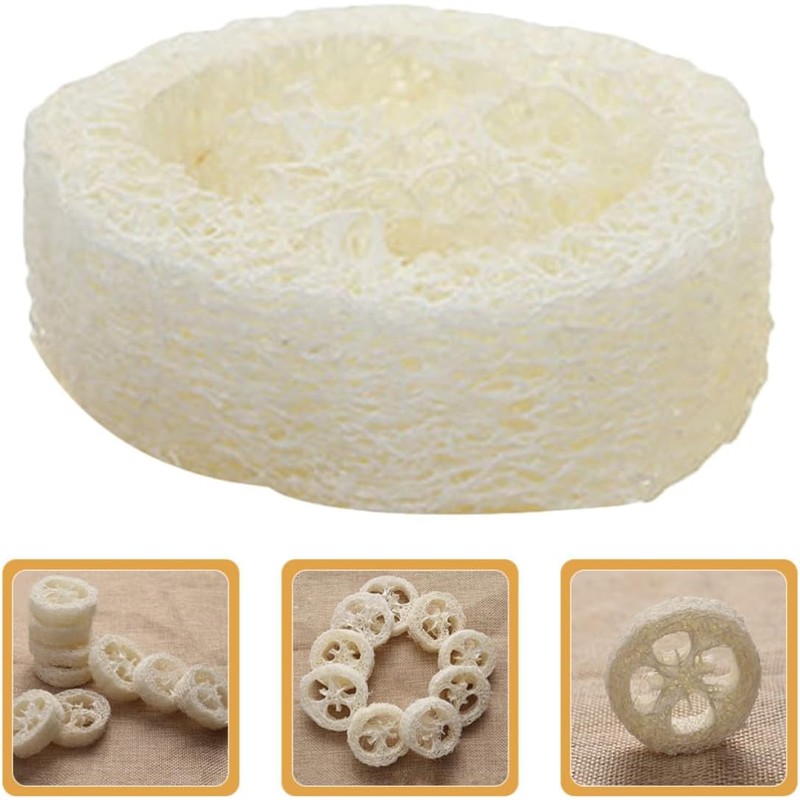 Set de 40 Esponjas de Lufa Natural para Ducha Exfoliante