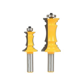 3-1/2", 4-1/2" Wood Router Bit Set, 1/2 Shank Crown, Rectangular Door & Drawer Panel Shapes Router Bit