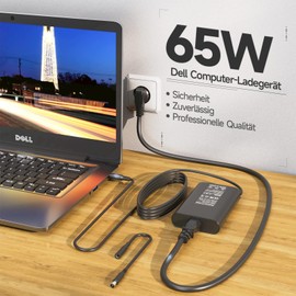 65W Dell Laptop Ladekabel Netzteil, für Dell Inspiron 11 13 14 15 17 3000 7000 3500 3505 3511 3793 5558 5559 5593 XPS 11 12 13, Dell Latitude und Dell Vostro Laptop Adapter 7.4 x 5.0mm und 4.5 x 3.0mm