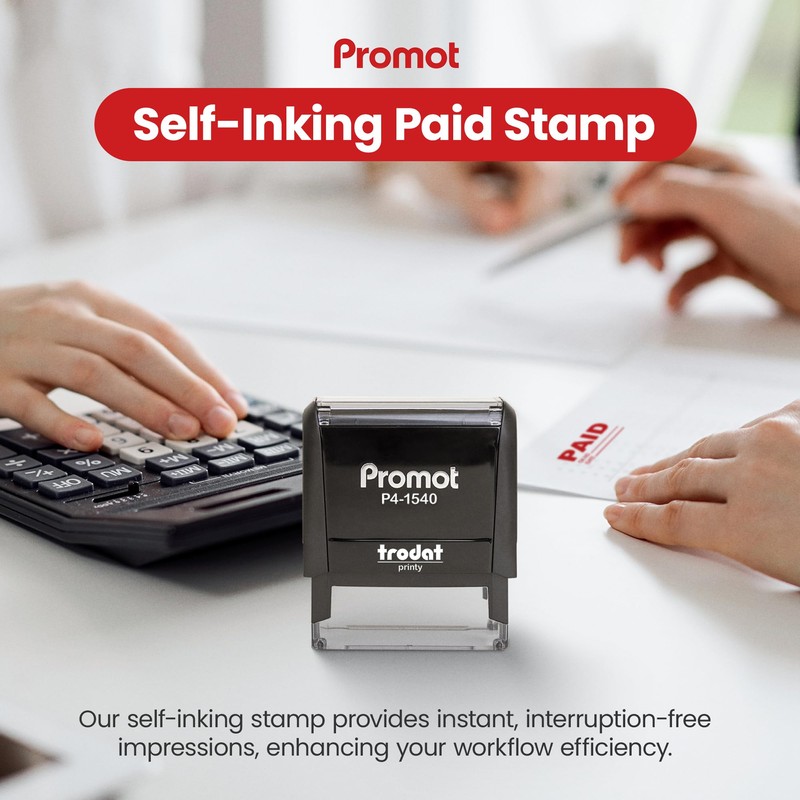 Promot Paid Stamp Self Inking Stamp - Paid Stamp for