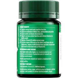 Nature's Own Vitamin B12 1000mcg Tablets 60 - Vitamin B Supports Energy Levels, Mental, Nervous System Function - Blood Cell Production - Relieves Fatigue, Maintains Vitamin B12 Within Normal Levels