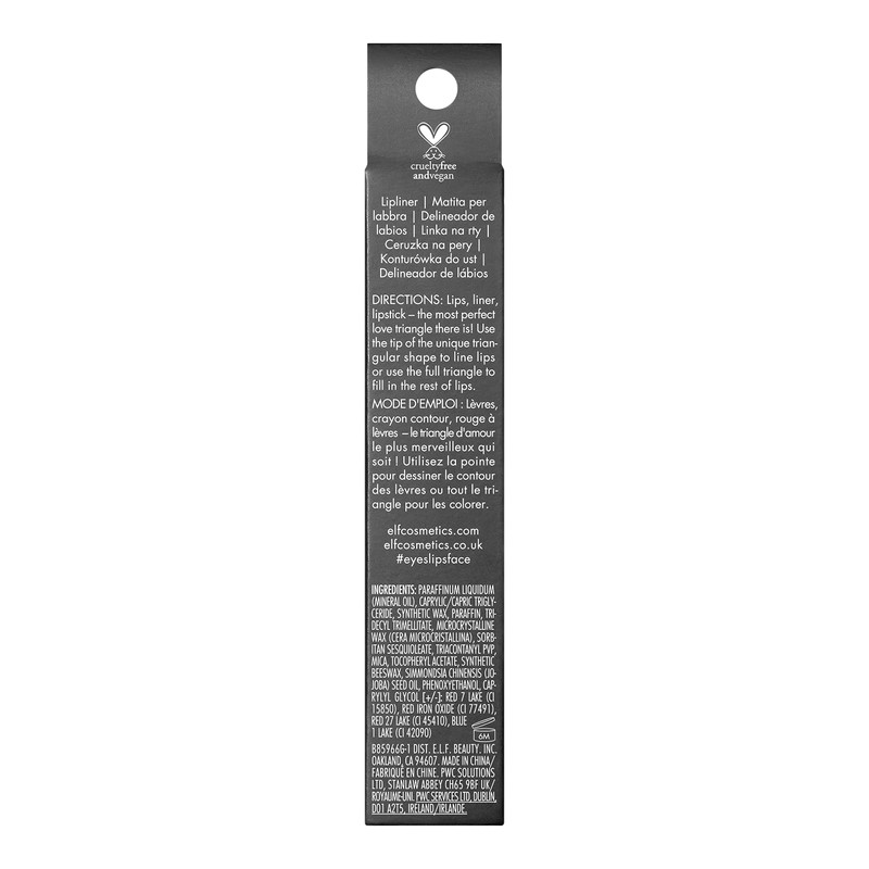 e.l.f. Love Triangle Lip Filler Liner, 2-in-1 Lip Liner Pencil