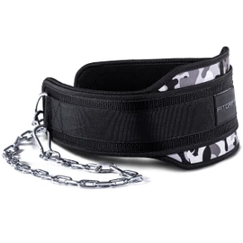 Fitgriff® Dip Belt with Chain + 2 Carabiners, Dip Belt for Bodybuilding, Strength Training, Weightlifting - Weightlifting Belt, Weight Belt (Camo, One Size)