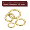 uxcell 2Pcs O Ring Buckle 38mm/1.5", Brass Seamless Welded Circle