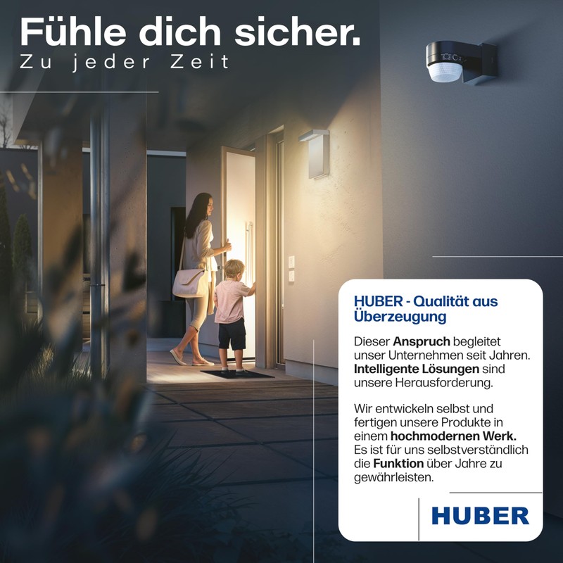 HUBER Motion 100 Infrared Motion Sensor 360° with 4 Sensors