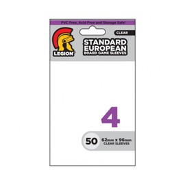Standard European Board Game Sleeves - Clear