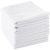 Men's Handkerchiefs Soft Cotton White Hankie Hankerchieves - Model: 12PC