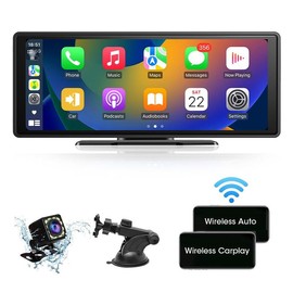 10.26 Inch HD Touch Screen Car Video Player, Car Stereo with Rear View Car Camera for Car Play Android Car Player, Portable Car Radio with Phone Mirroring, Dash Camera for Car, Car Accessories