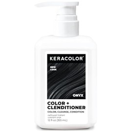 Keracolor Clenditioner ONYX Hair Dye - Semi Permanent Hair Color Depositing Conditioner, Cruelty-free, 12 Fl. Oz.