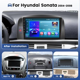 [2+64G] Car Radio for Hyundai Sonata 2004 2005 2006 2007 2008,Android 13 Car Stereo Wireless CarPlay Android Auto,9 Inch Touch Screen Bluetooth Car Radio GPS WiFi Dual USB FM RDS Radio Backup Camera