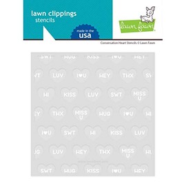 Lawn Clippings Stencils-Conversation Heart -LF2478
