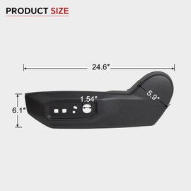 ustintec Upgrade Reinforced Driver Side Seat Trim Panel Bezel 71812-0C242-C0 Compatible with 2022 2023 2024 2025 2026 Toyota Tundra 2023-2026 Sequoia Recline Cover Seat Cushion Shield