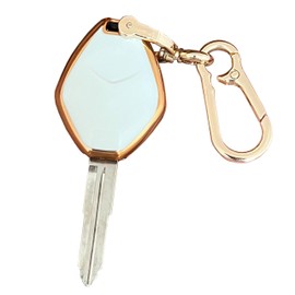 QIXIUBIA for Mitsubishi Key Fob Cover Smart Key Shell with Keychain Fit for Mitsubishi Eclipse Endeavor Galant Lancer Outlander (4-Button-White)