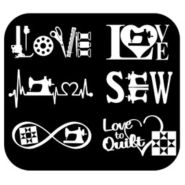 Sewing Machine Love Quilting Decal Sticker Set for Car Window BG 831