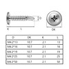 YIYIWANG Pack of 20 Stainless Steel Screws M4.2 x 38