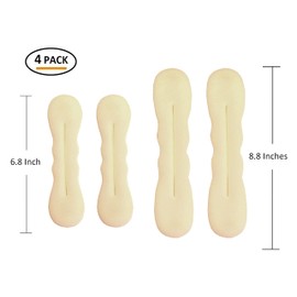 4 Pieces Magic Hair Bun Maker Sponge Hair Foam Twister Easy Perfect Bun Tool (2 Small, 2 Large) (Blonde)