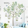 Condessacity Wall Sticker Tree Summer Green Birdcage Stylish Apple Tree