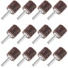 12 Pack Shank Mounted Flap Wheels, 80 Grit Aluminum Oxide