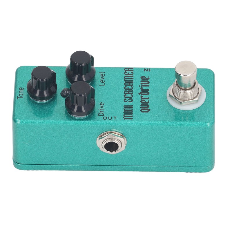 Overdrive Effect Pedal with Drive Level Tone Control Knobs Aluminum