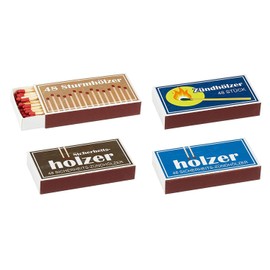 jameitop® 🔥 8 x 45 Boxes of Matchboxes, 10 cm Vintage Advertising Storm Wood Retro Nostalgia Matches